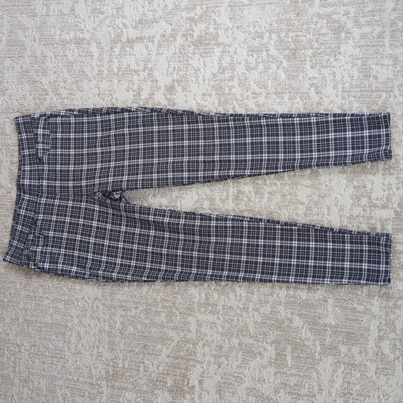 Seven7 Plaid Pull On Legging Pants M Dandy Plaid Gray - Picture 11 of 15